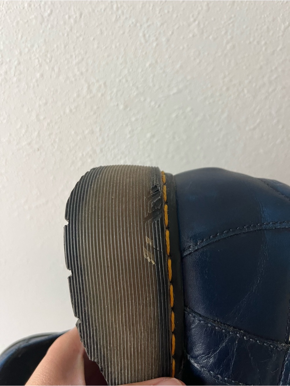 DR. MARTENS | Rare Vintage Blue Leather Lug Sole Marijane Platform Shoes | 8 - Picture 7 of 8